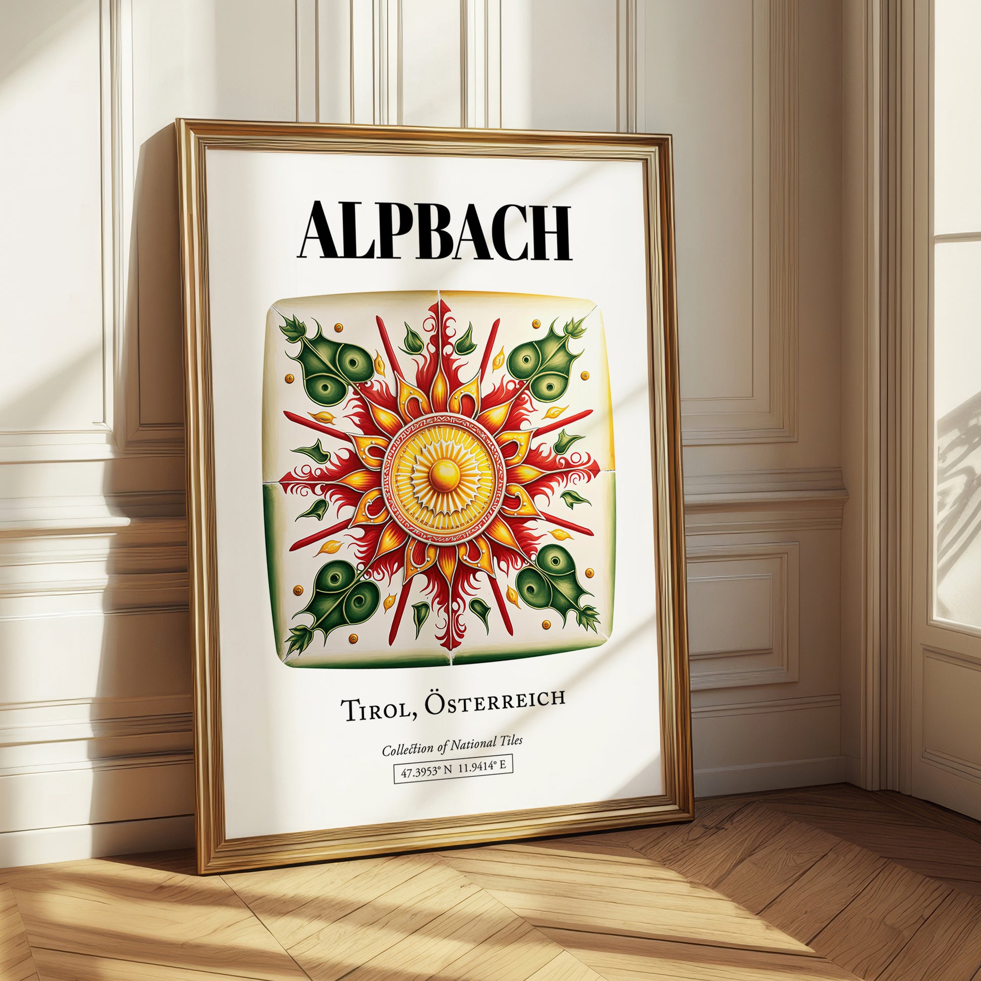 Alpbach, Austria – Travel Poster, styled in a charming Paris street view