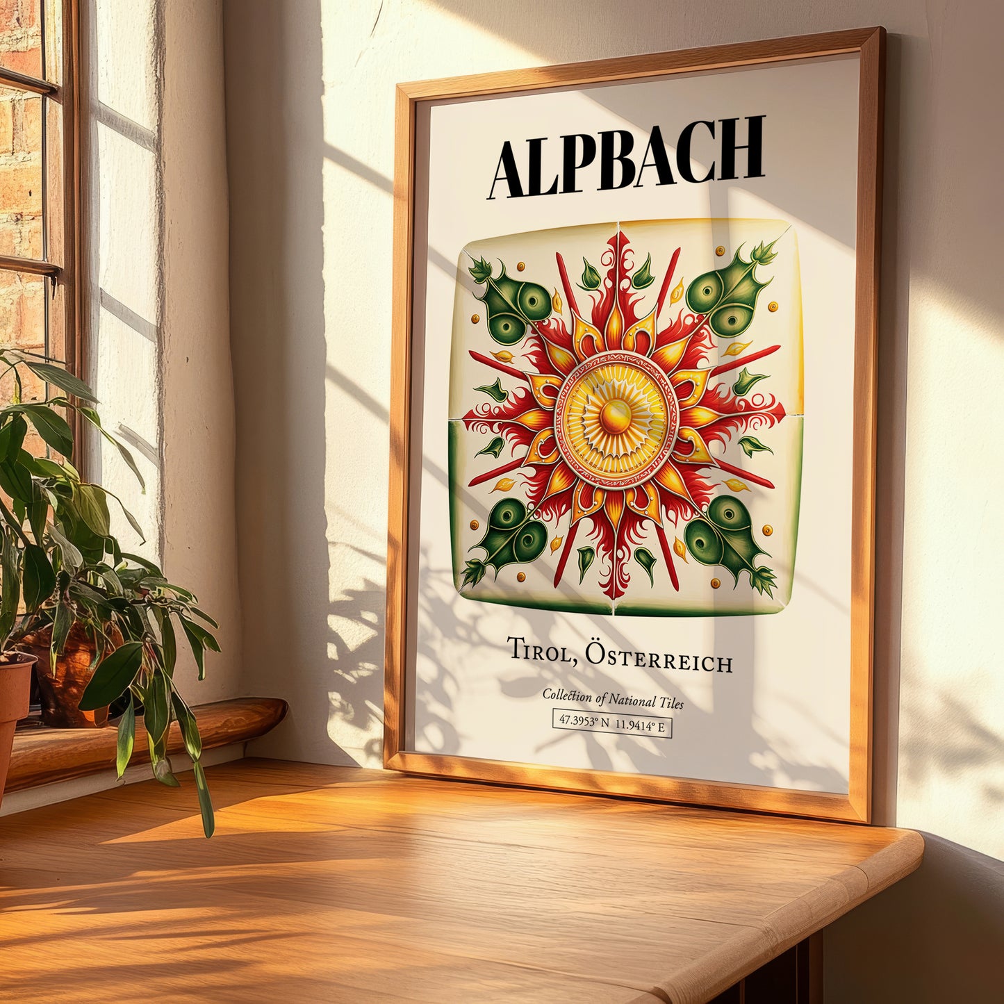 Alpbach, Austria – Travel Poster, clean layout with no caption