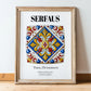 Serfaus, Austria – Global Cities Wall Print, in wooden frame leaning on the floor