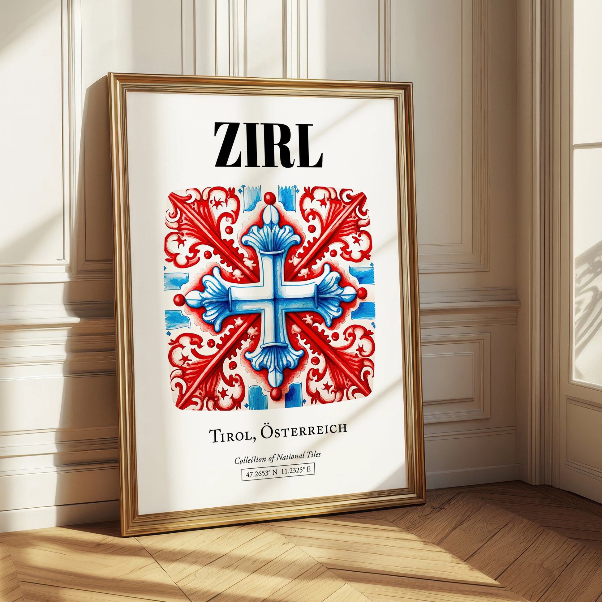 Zirl, Austria – Travel Poster, styled in a charming Paris street view
