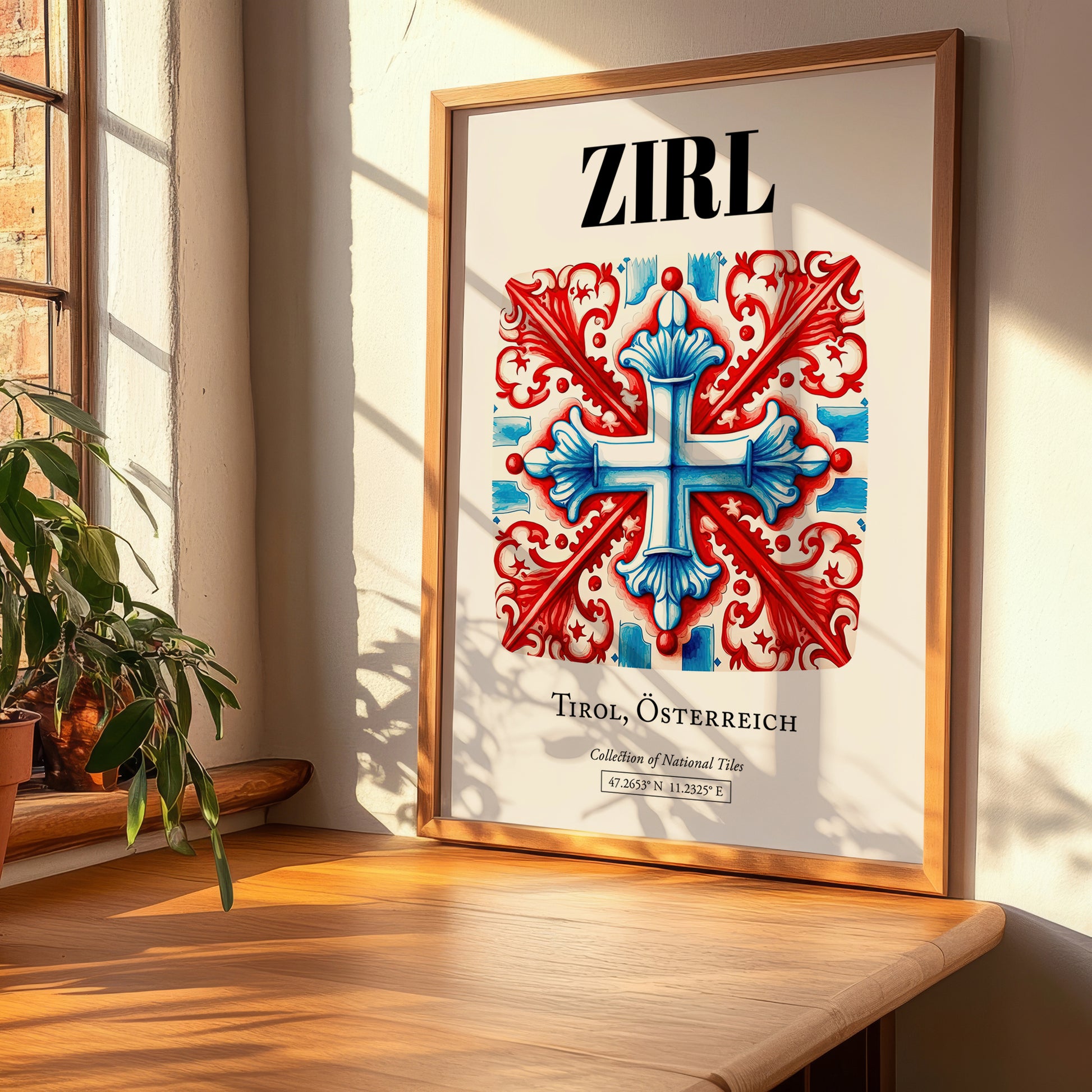 Zirl, Austria – Travel Poster, clean layout with no caption