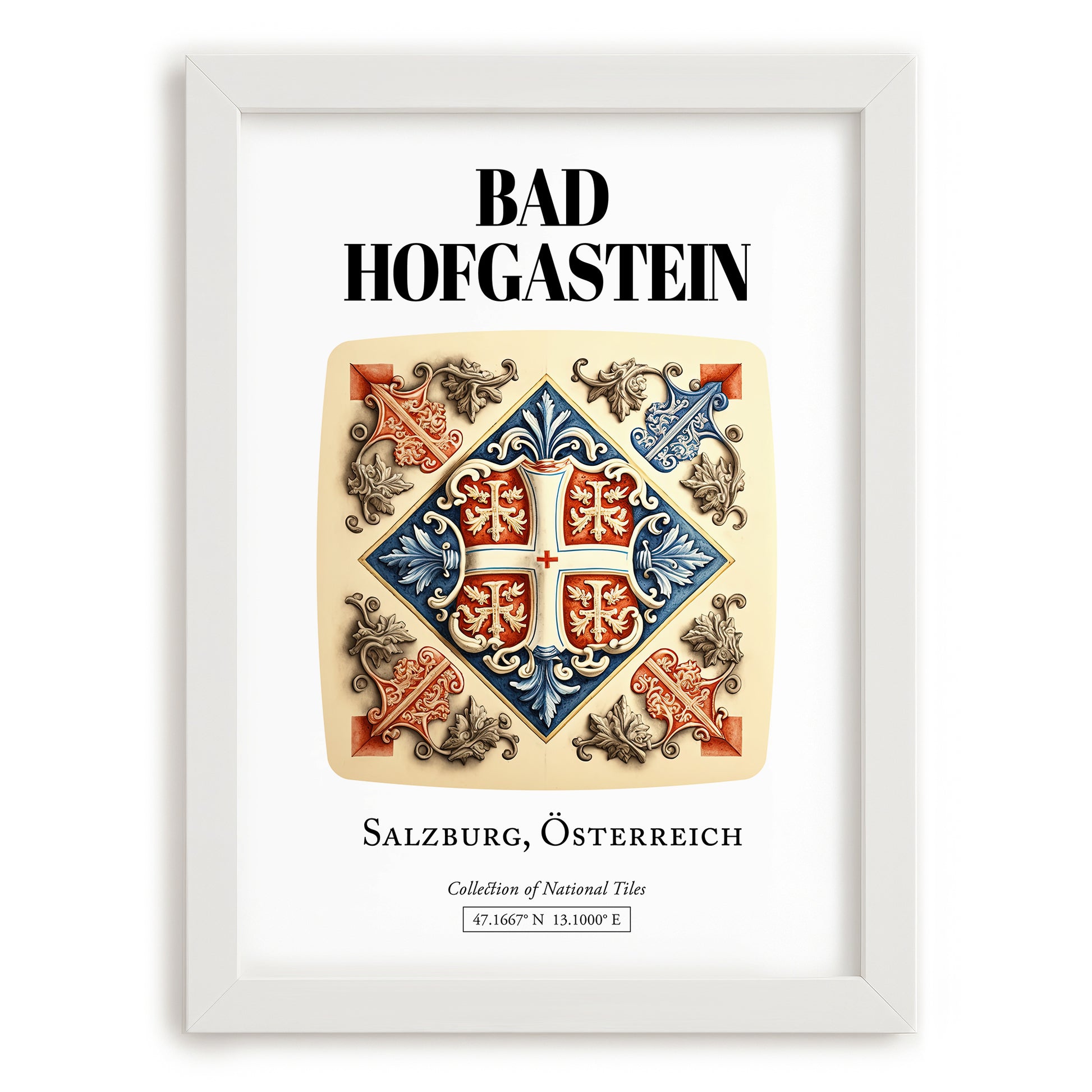 Bad Hofgastein, Austria – Travel Poster, placed in minimal white frame