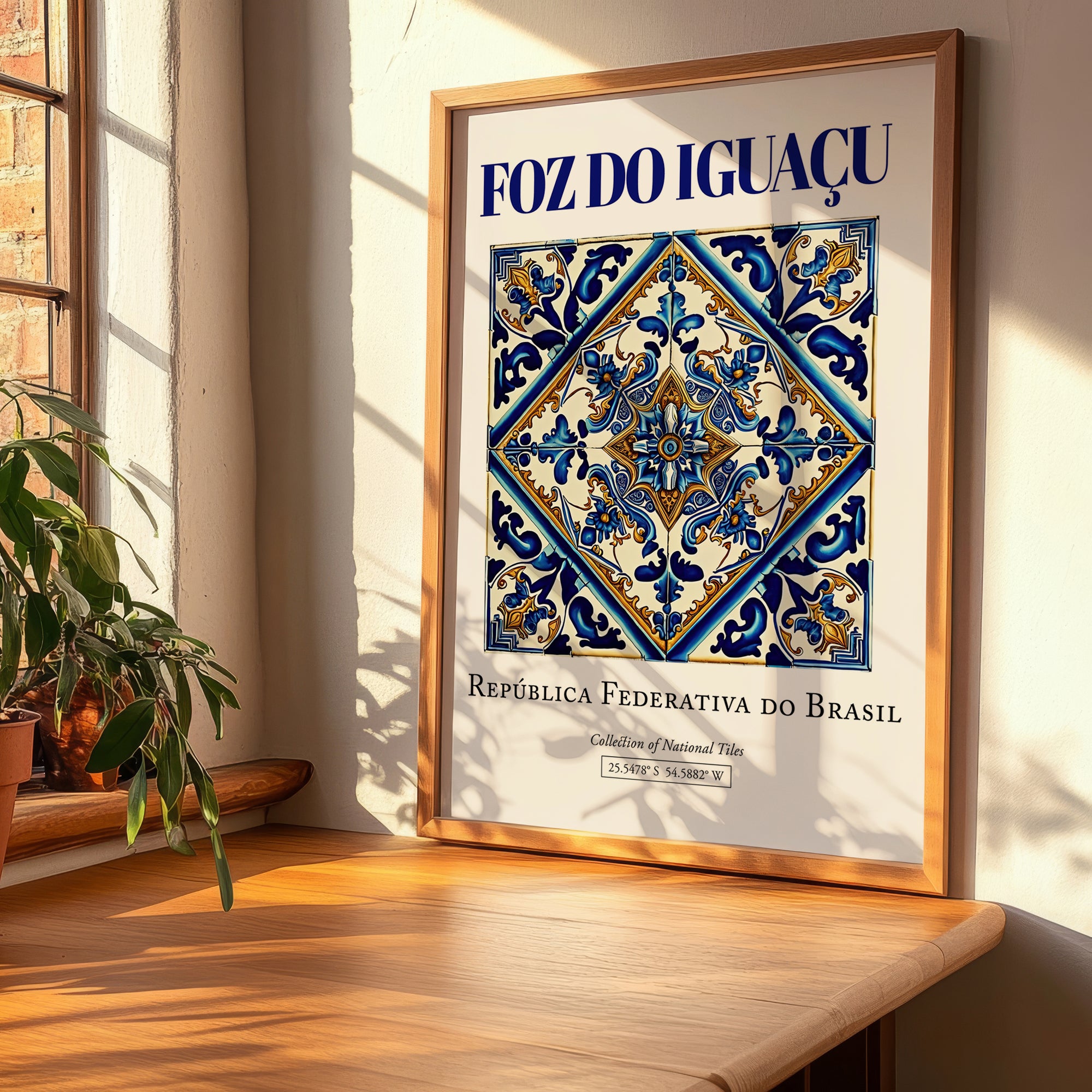 Foz do Iguaçu, Brasil – Travel Poster, clean layout with no caption