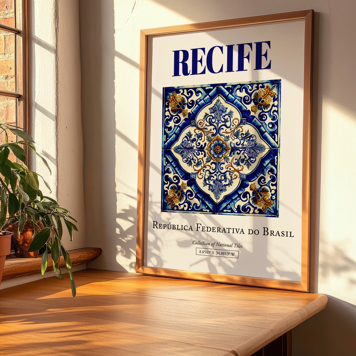 Recife, Brasil – Travel Destination Art, clean layout with no caption