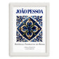 João Pessoa, Brasil – Minimalist Travel Print, placed in minimal white frame