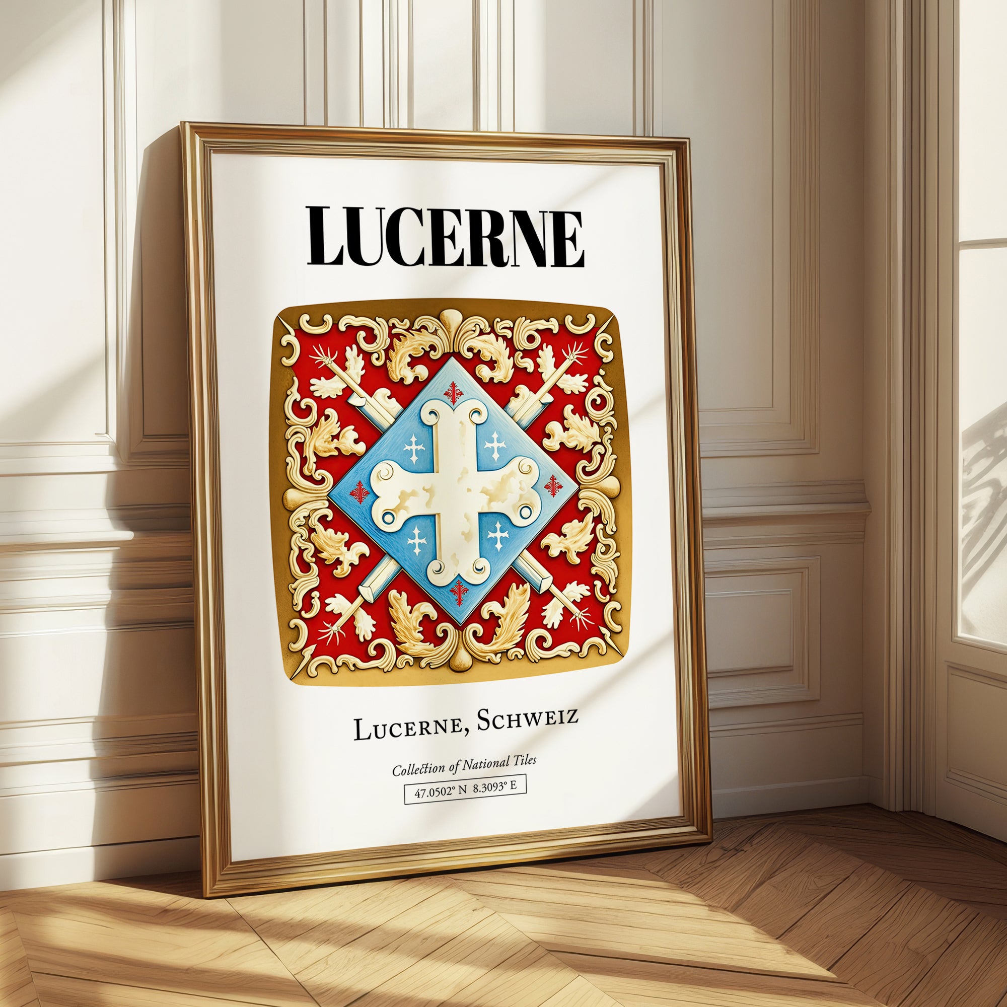 Lucerne, Switzerland – Historic Cities Art Print, styled in a charming Paris street view