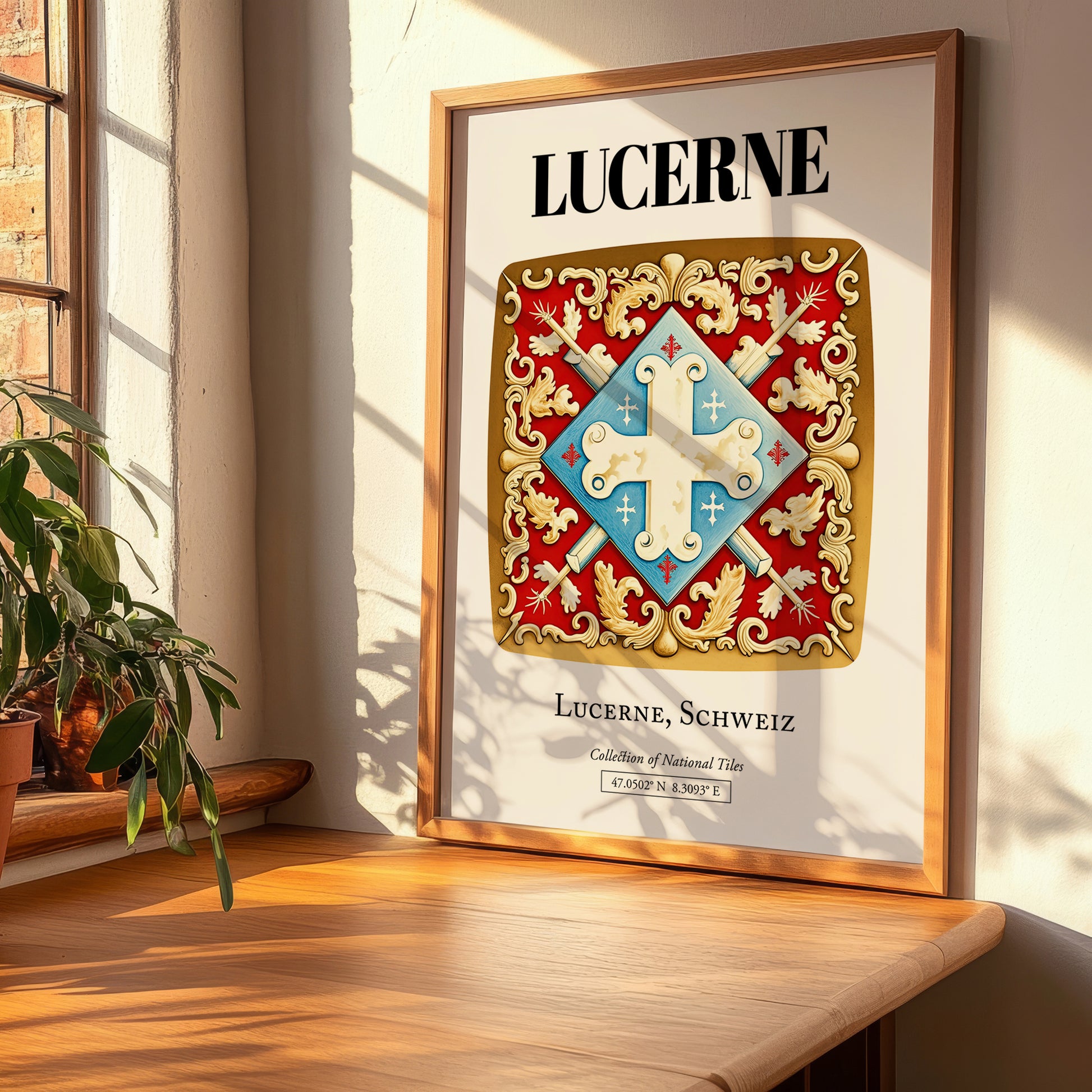 Lucerne, Switzerland – Historic Cities Art Print, clean layout with no caption