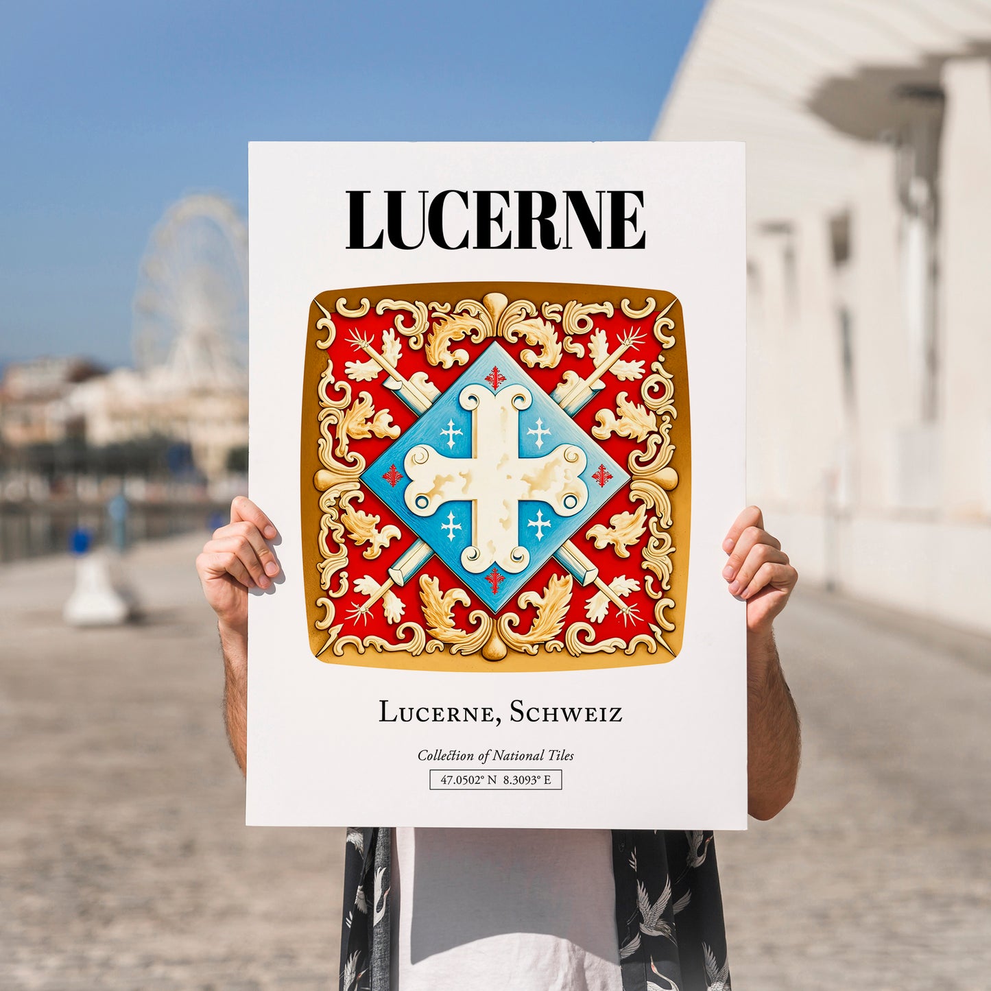 Lucerne, Switzerland – Historic Cities Art Print, no-text version framed in wood