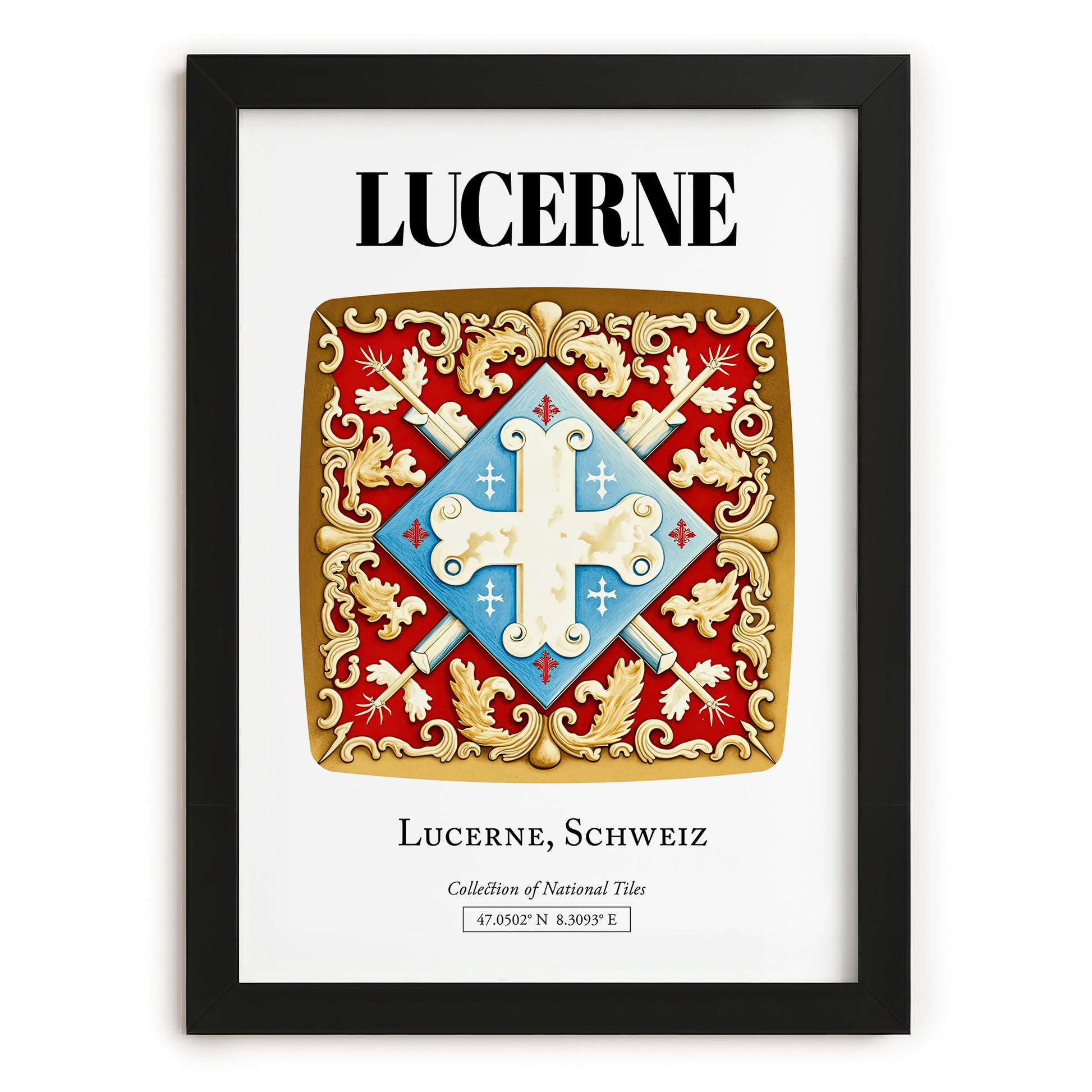 Lucerne, Switzerland – Historic Cities Art Print, in sleek black frame