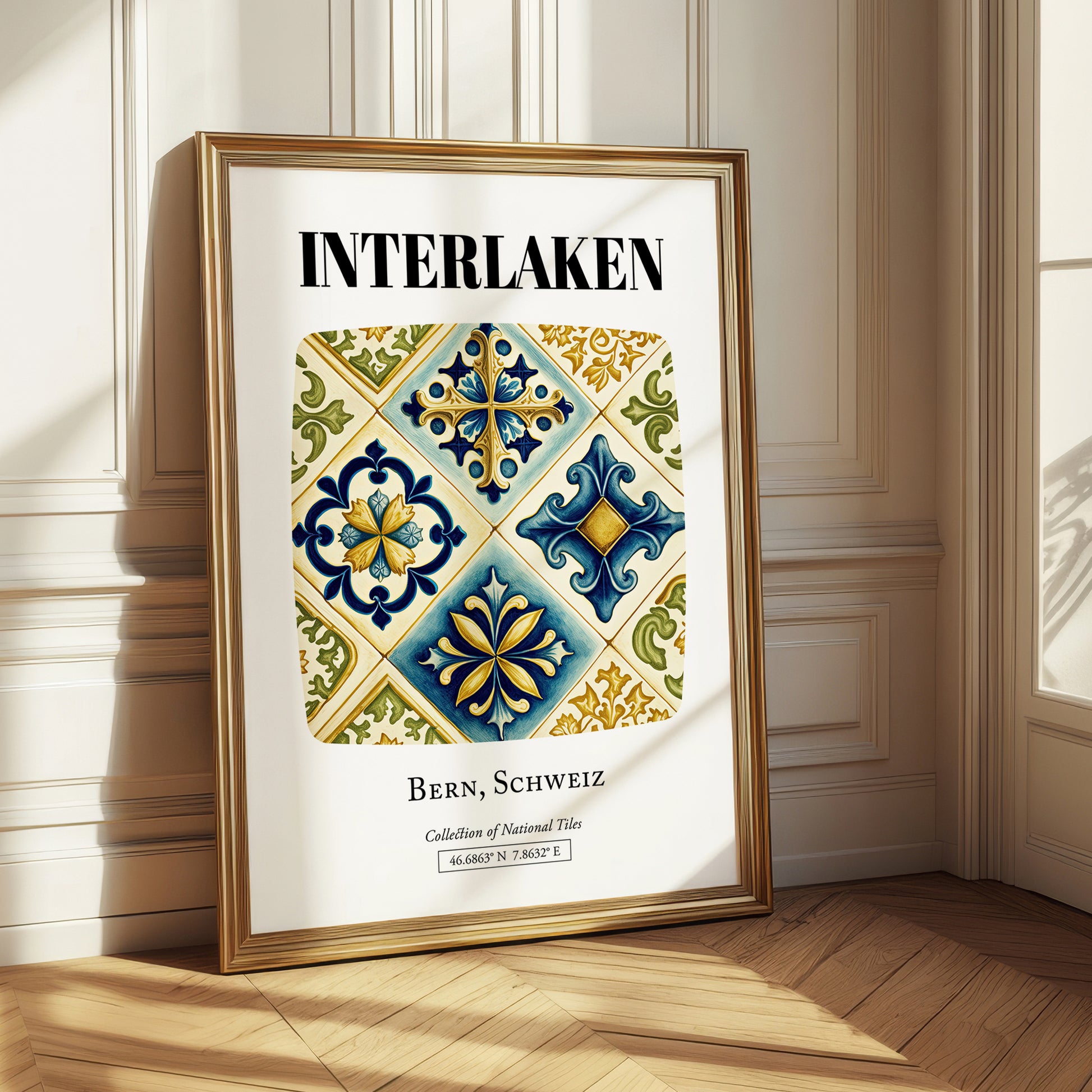 Interlaken, Switzerland – Travel Destination Art, styled in a charming Paris street view