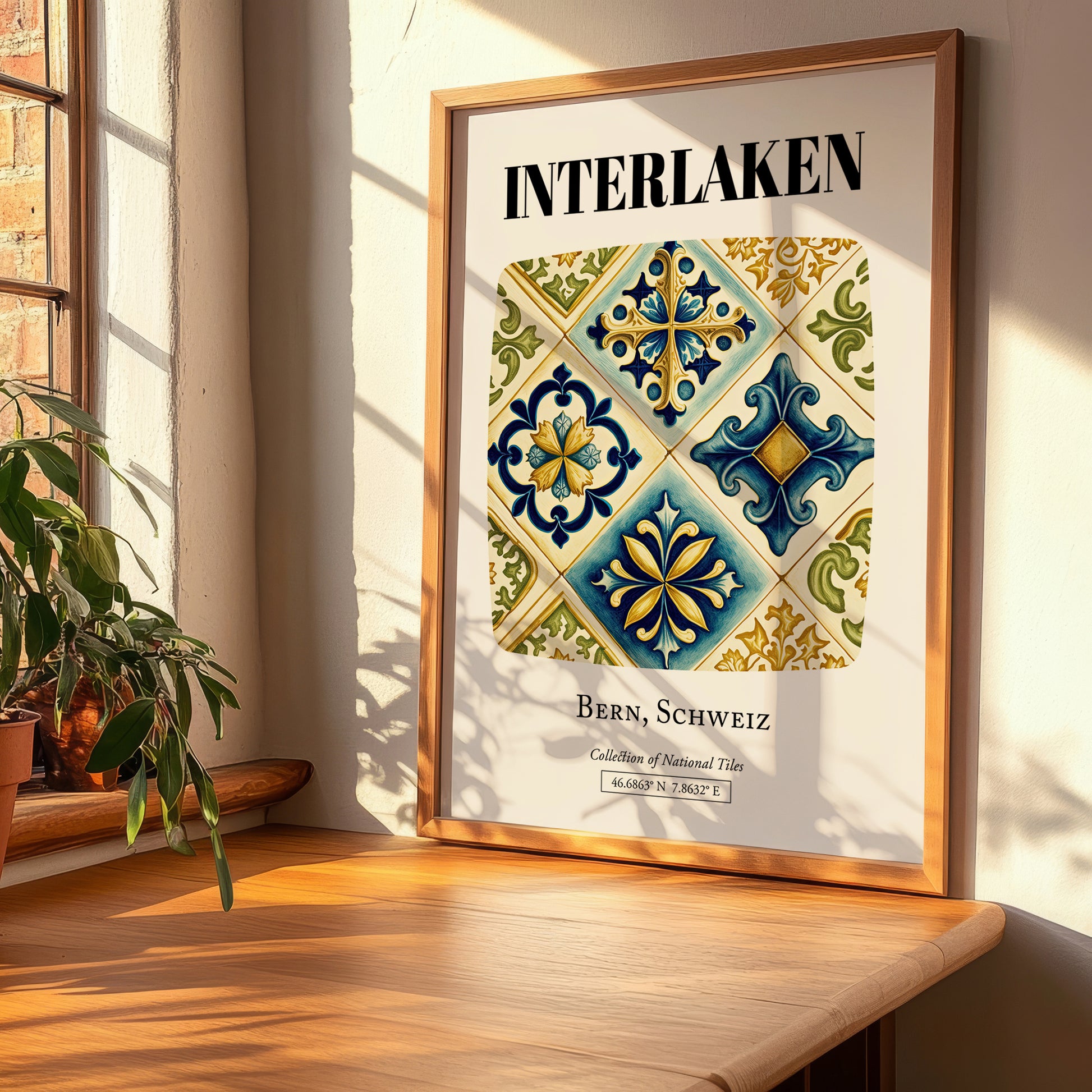 Interlaken, Switzerland – Travel Destination Art, clean layout with no caption