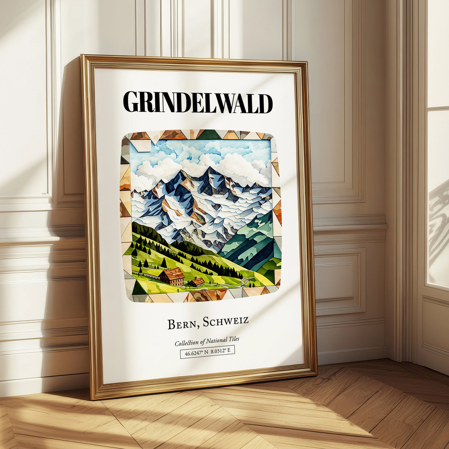Grindelwald, Switzerland – Travel Wall Art, styled in a charming Paris street view