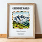 Grindelwald, Switzerland – Travel Wall Art, in wooden frame leaning on the floor