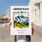 Grindelwald, Switzerland – Travel Wall Art, no-text version framed in wood