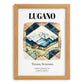 Lugano, Switzerland – Travel Wall Art, set in oak frame