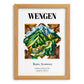 Wengen, Switzerland – Travel Poster, set in oak frame