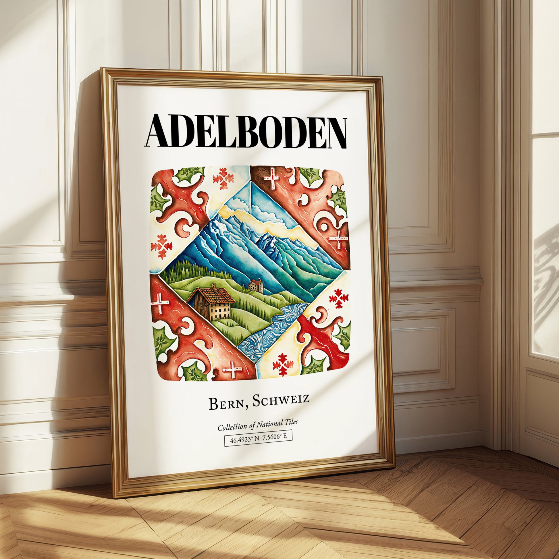 Adelboden, Switzerland – Travel Poster, styled in a charming Paris street view