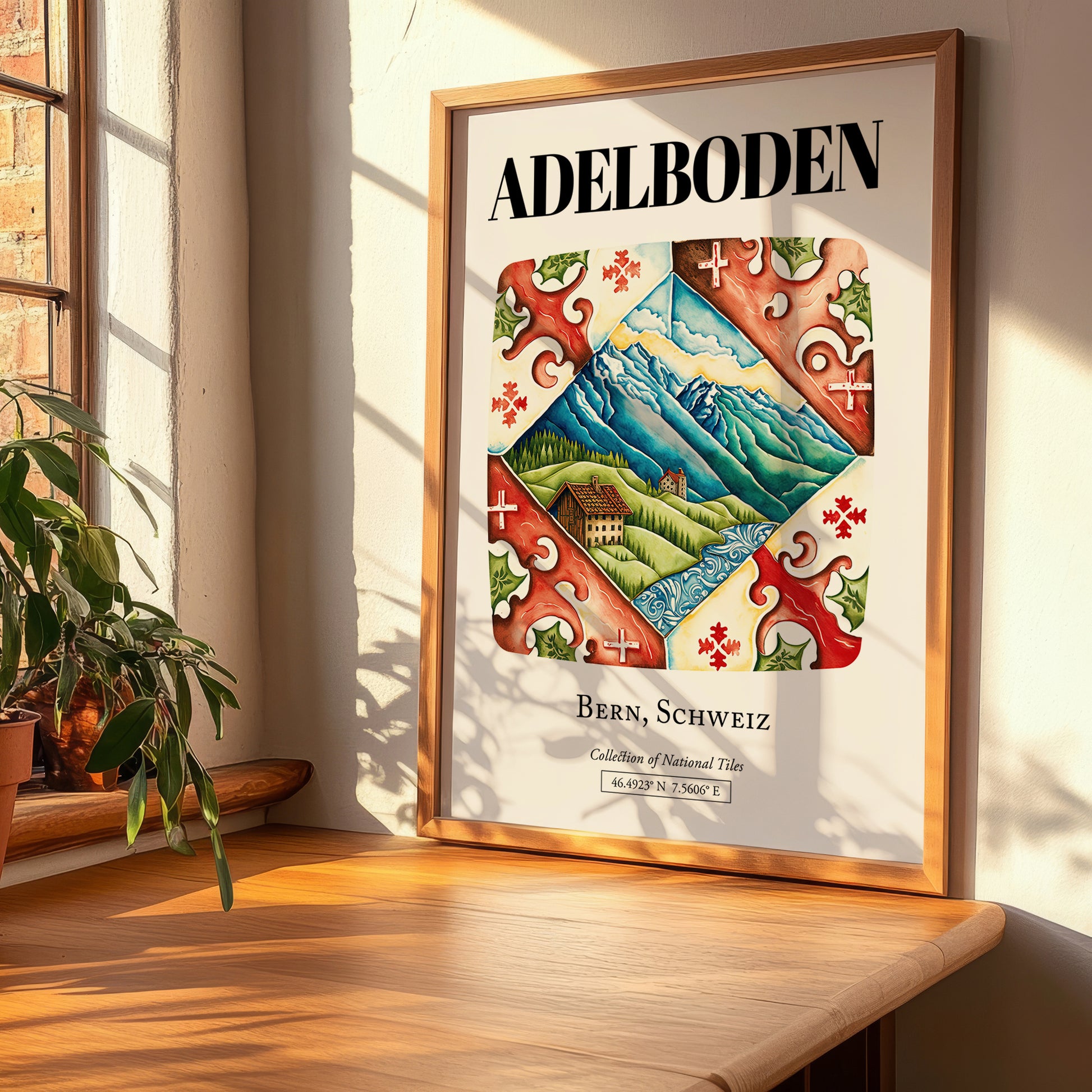 Adelboden, Switzerland – Travel Poster, clean layout with no caption