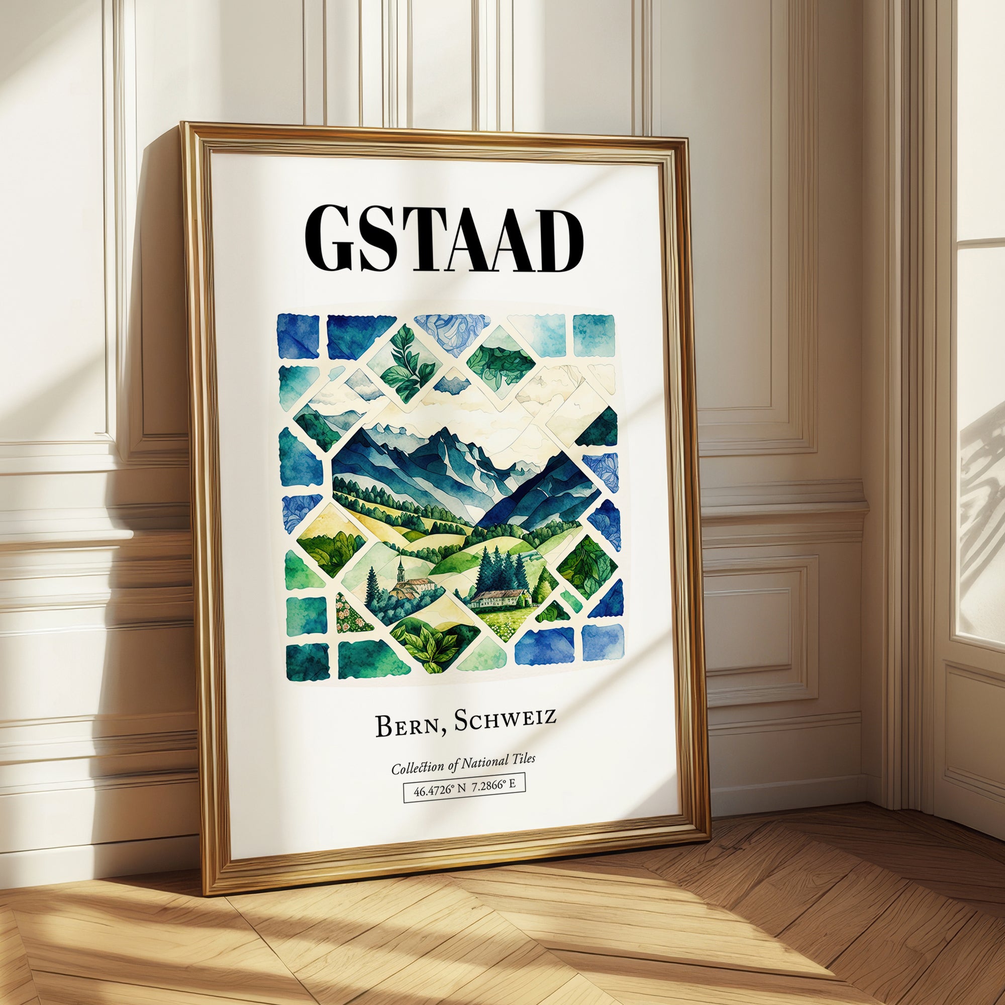 Gstaad, Switzerland – Wanderlust-Inspired Poster, styled in a charming Paris street view