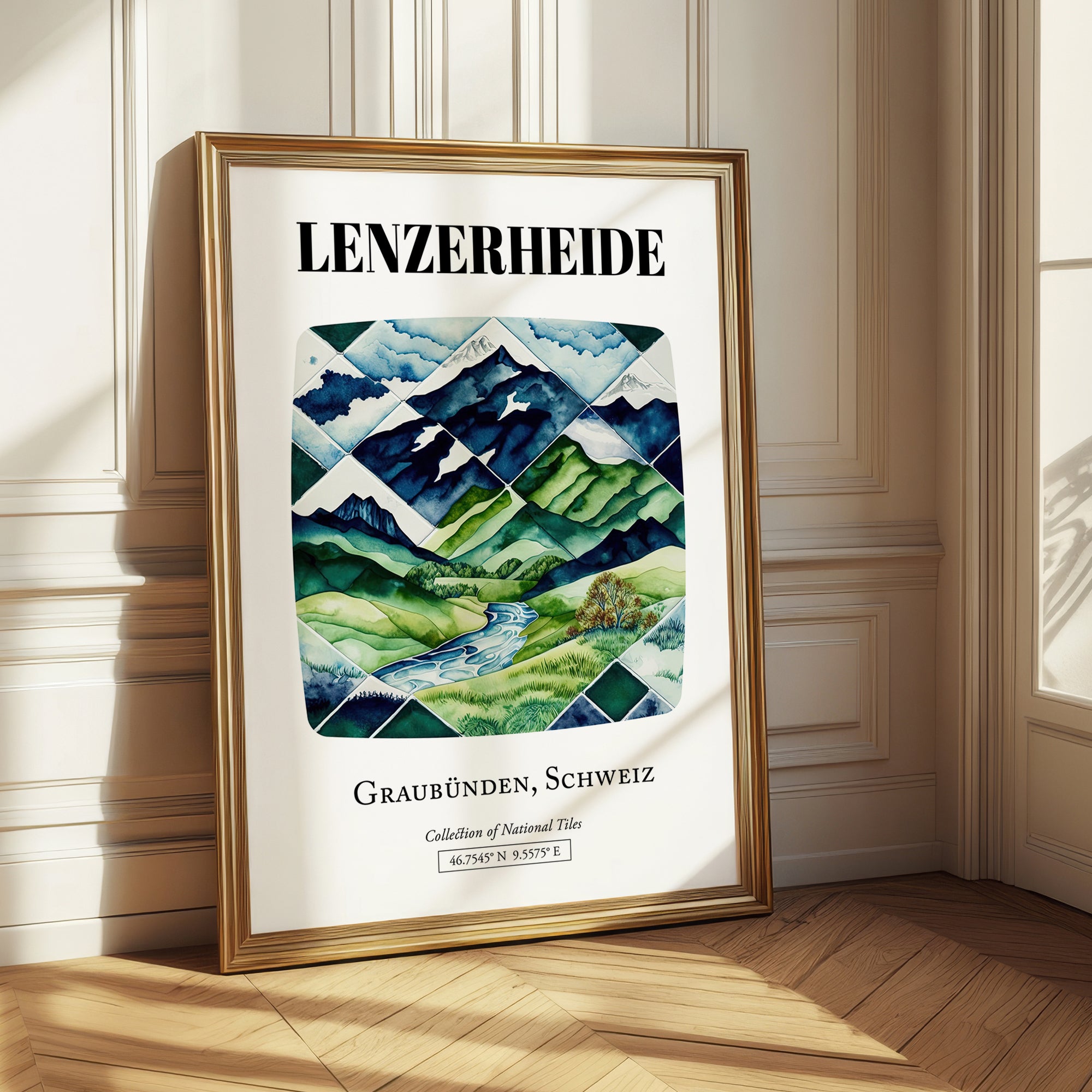 Lenzerheide, Switzerland – Travel Print, styled in a charming Paris street view