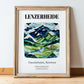 Lenzerheide, Switzerland – Travel Print, in wooden frame leaning on the floor