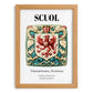 Scuol, Switzerland – Travel Wall Art, set in oak frame