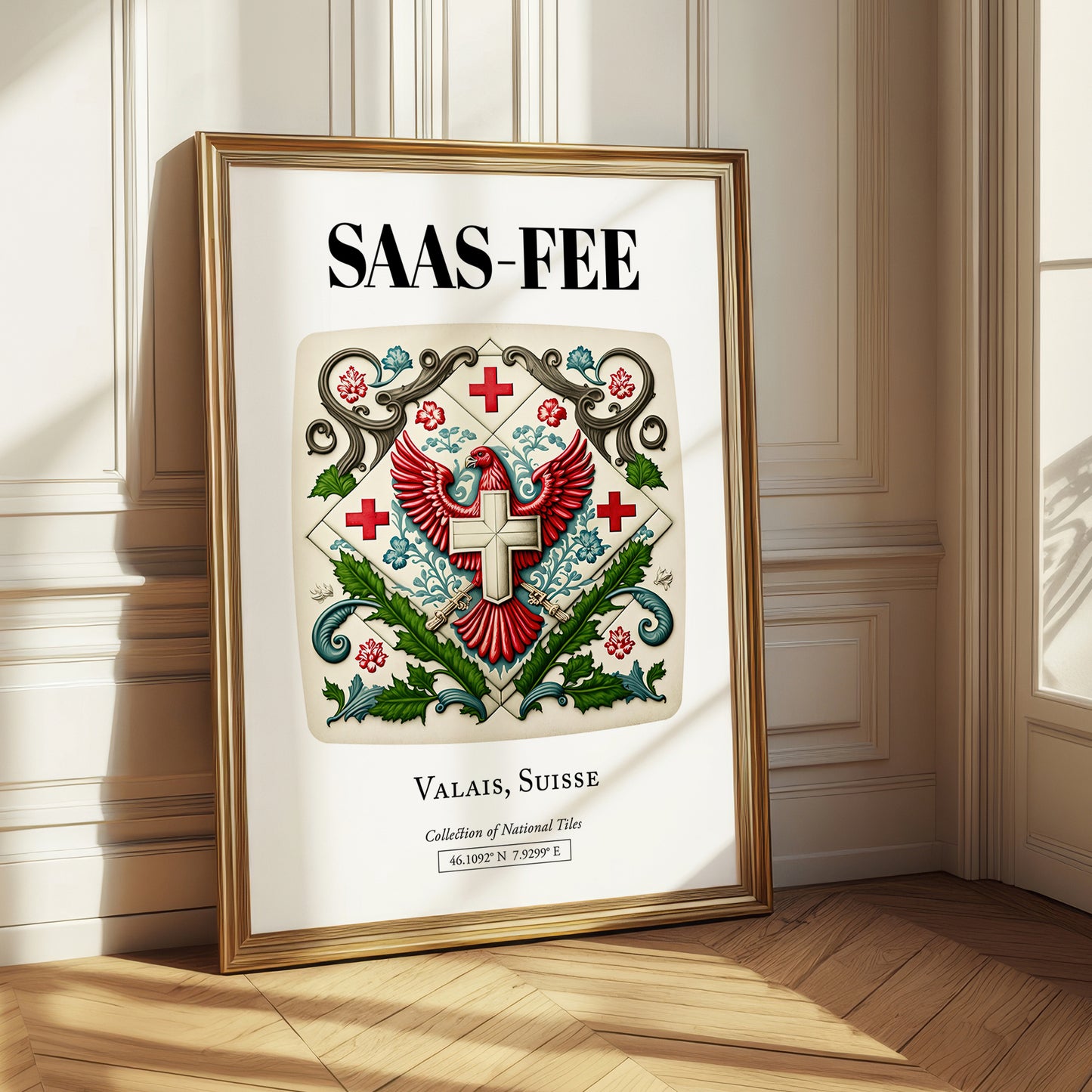 Saas-fee, Switzerland – Travel Print, styled in a charming Paris street view
