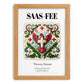 Saas-fee, Switzerland – Travel Print, set in oak frame