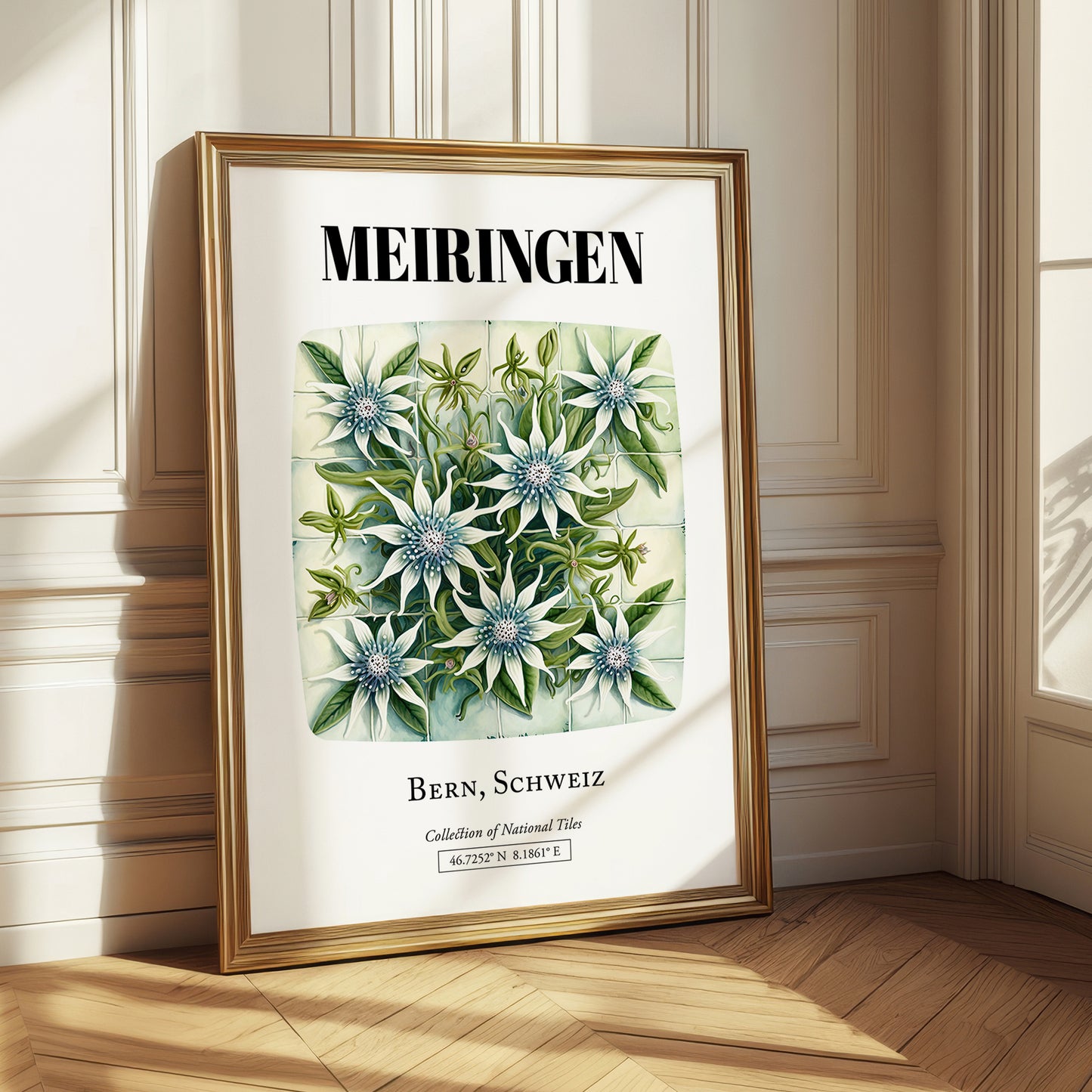 Meiringen, Switzerland – Architectural Travel Art, styled in a charming Paris street view