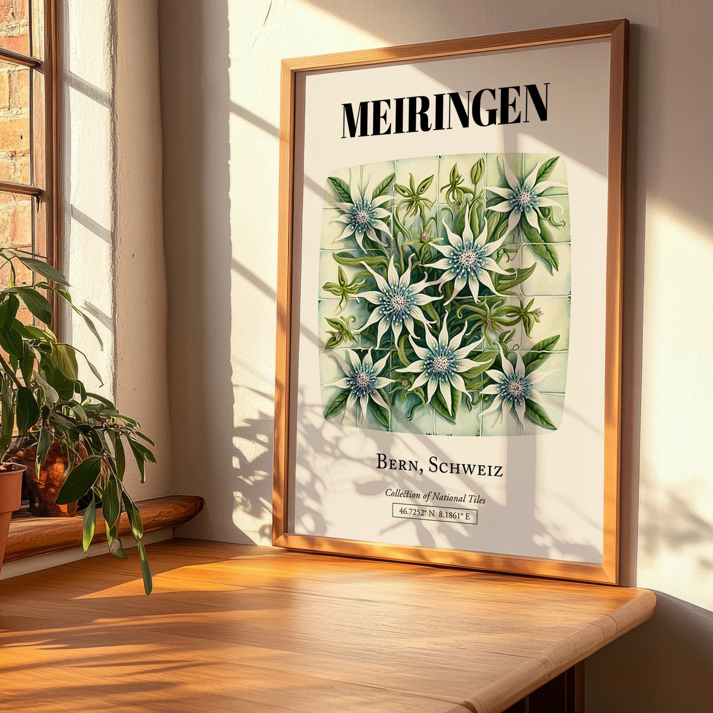 Meiringen, Switzerland – Architectural Travel Art, clean layout with no caption