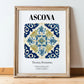 Ascona, Switzerland – Travel Wall Decor, in wooden frame leaning on the floor