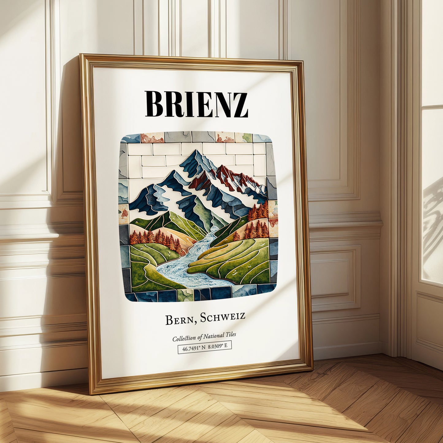 Brienz, Switzerland – Travel Poster, styled in a charming Paris street view