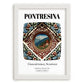 Pontresina, Switzerland – Travel Poster, placed in minimal white frame