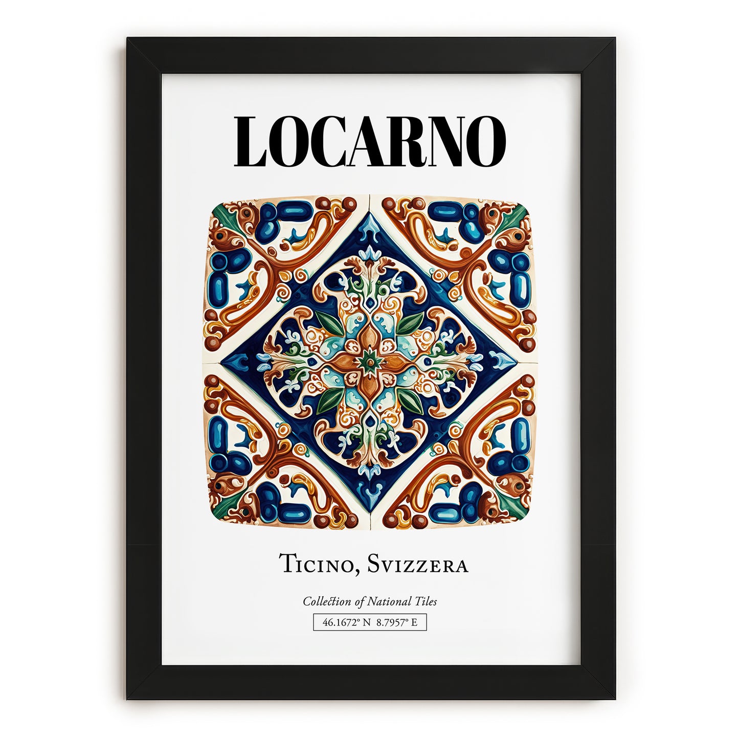 Locarno, Switzerland – Away From Home Poster, in sleek black frame