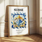 Suisse, Switzerland – Travel Print, styled in a charming Paris street view