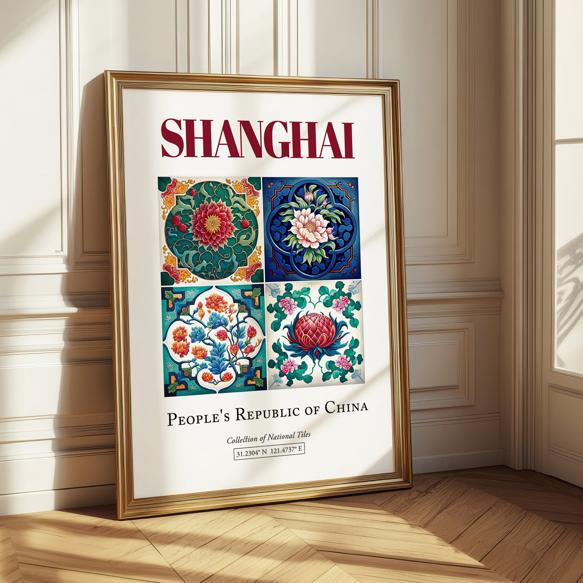 Shanghai, China – Travel Wall Art, styled in a charming Paris street view