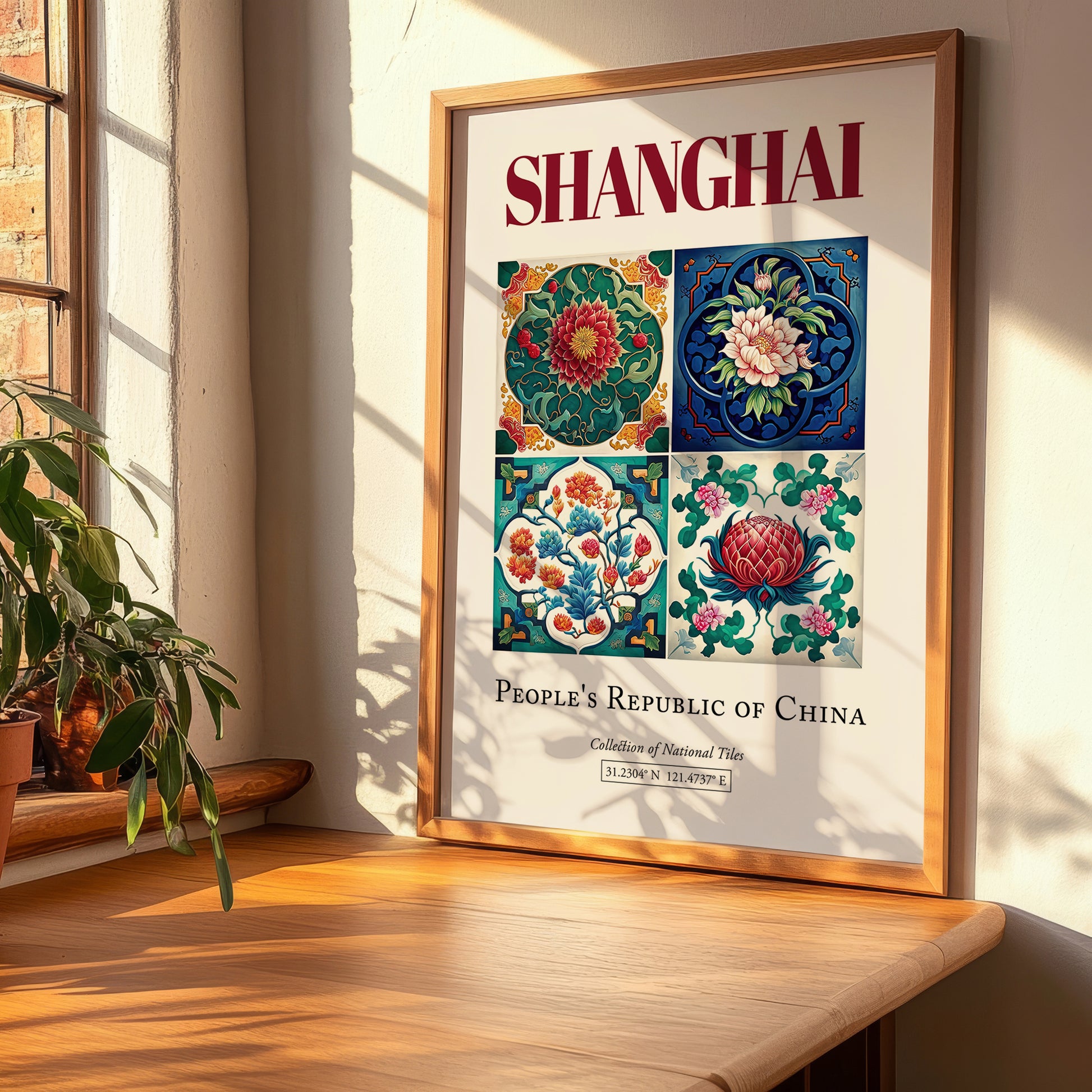 Shanghai, China – Travel Wall Art, clean layout with no caption
