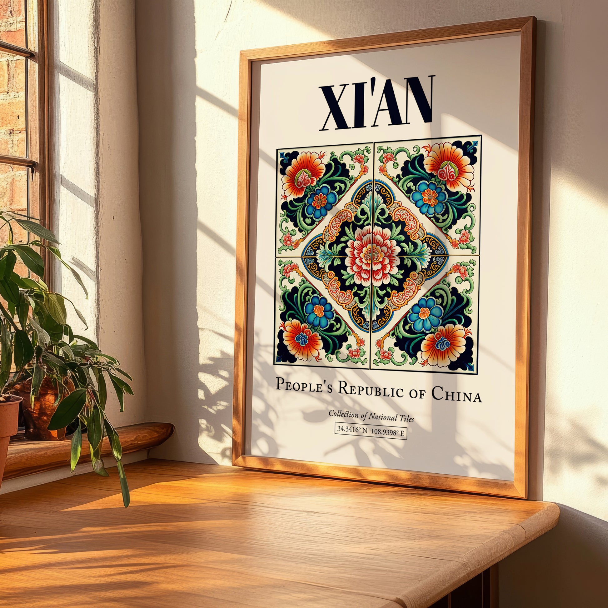 Xi'an, China – Travel Poster, clean layout with no caption