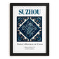 Suzhou, China – Travel Poster, in sleek black frame