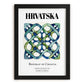Hrvatska, Croatia – Travel Poster, in sleek black frame