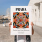 Praha, Czech Republic – Travel Print, no-text version framed in wood