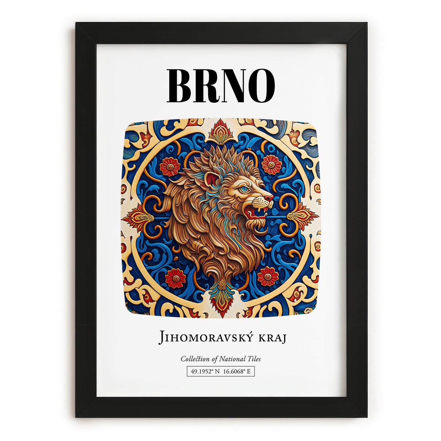 Brno, Czech Republic – Country Culture Poster, in sleek black frame