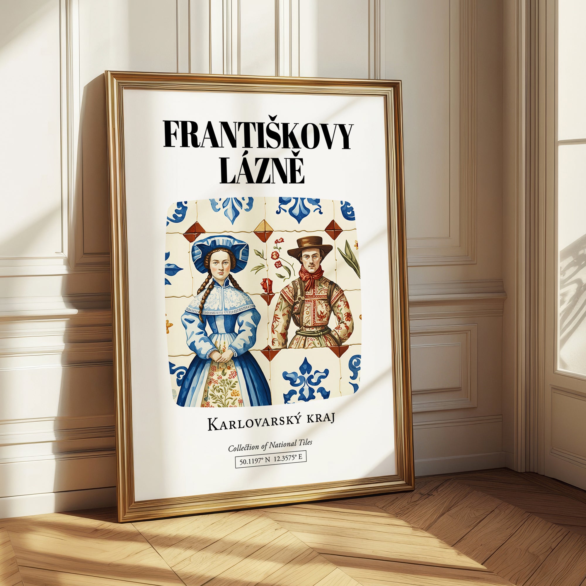 Františkovy Lázně, Czech Republic – Travel Print, styled in a charming Paris street view