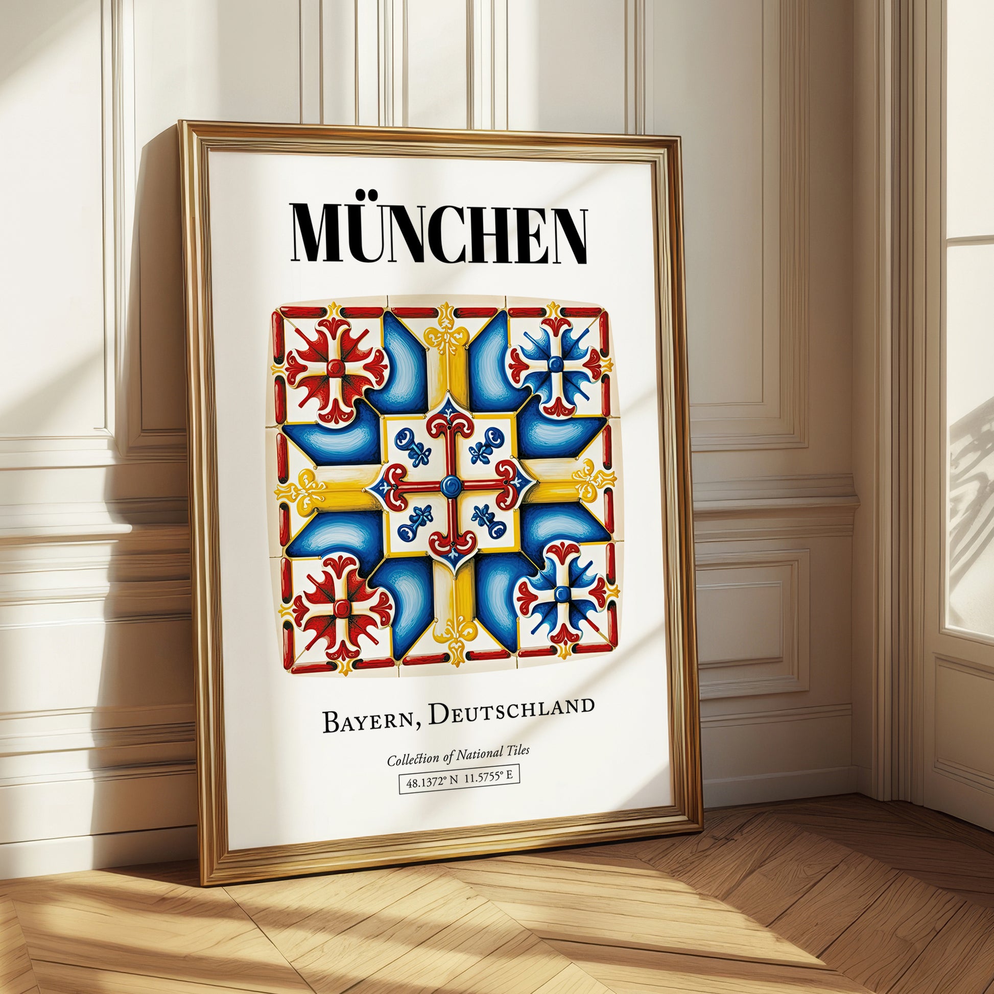 München, Germany – Travel Memories Wall Print, styled in a charming Paris street view