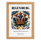 Regensburg, Germany – Travel Wall Art, set in oak frame