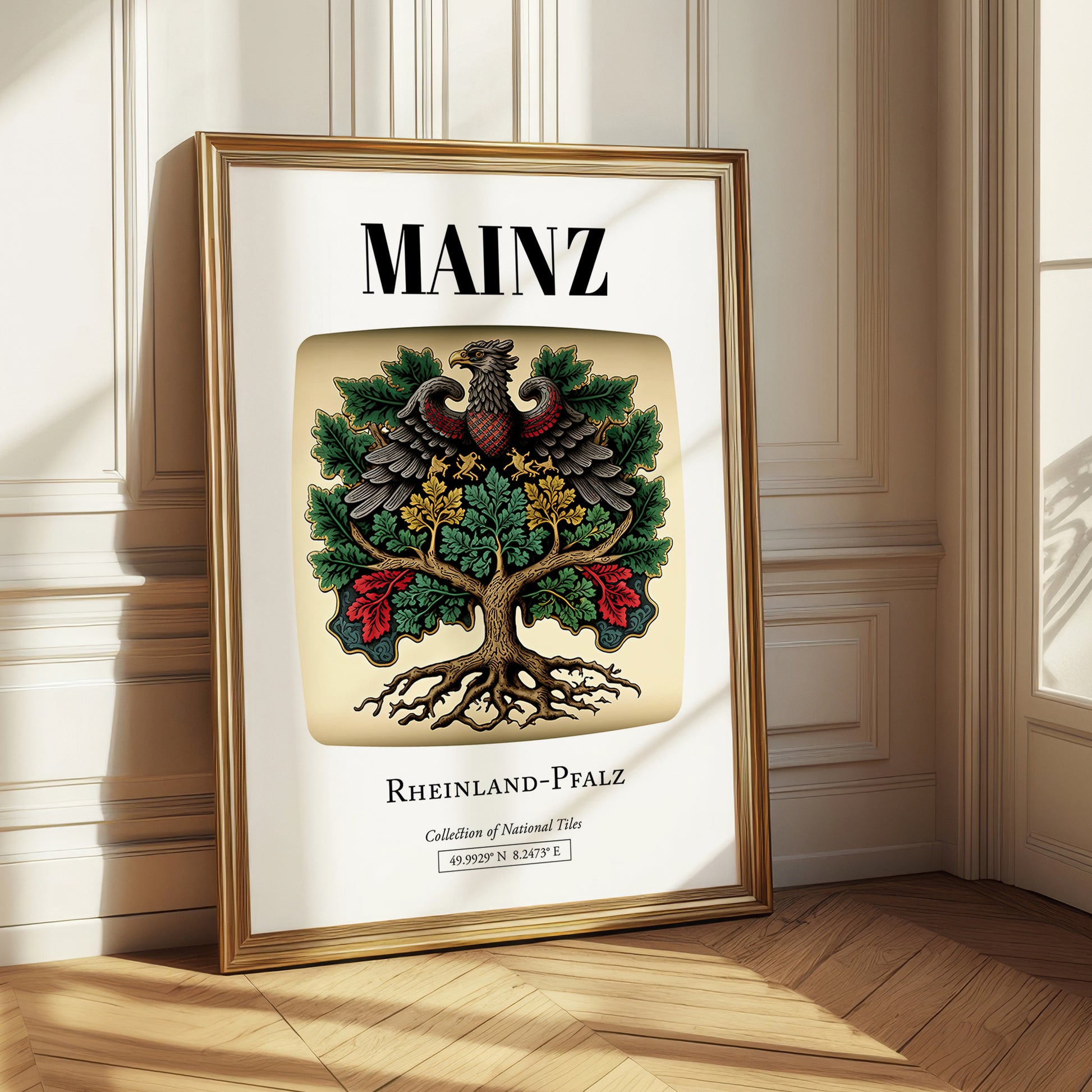 Mainz, Germany – Historic Cities Art Print, styled in a charming Paris street view