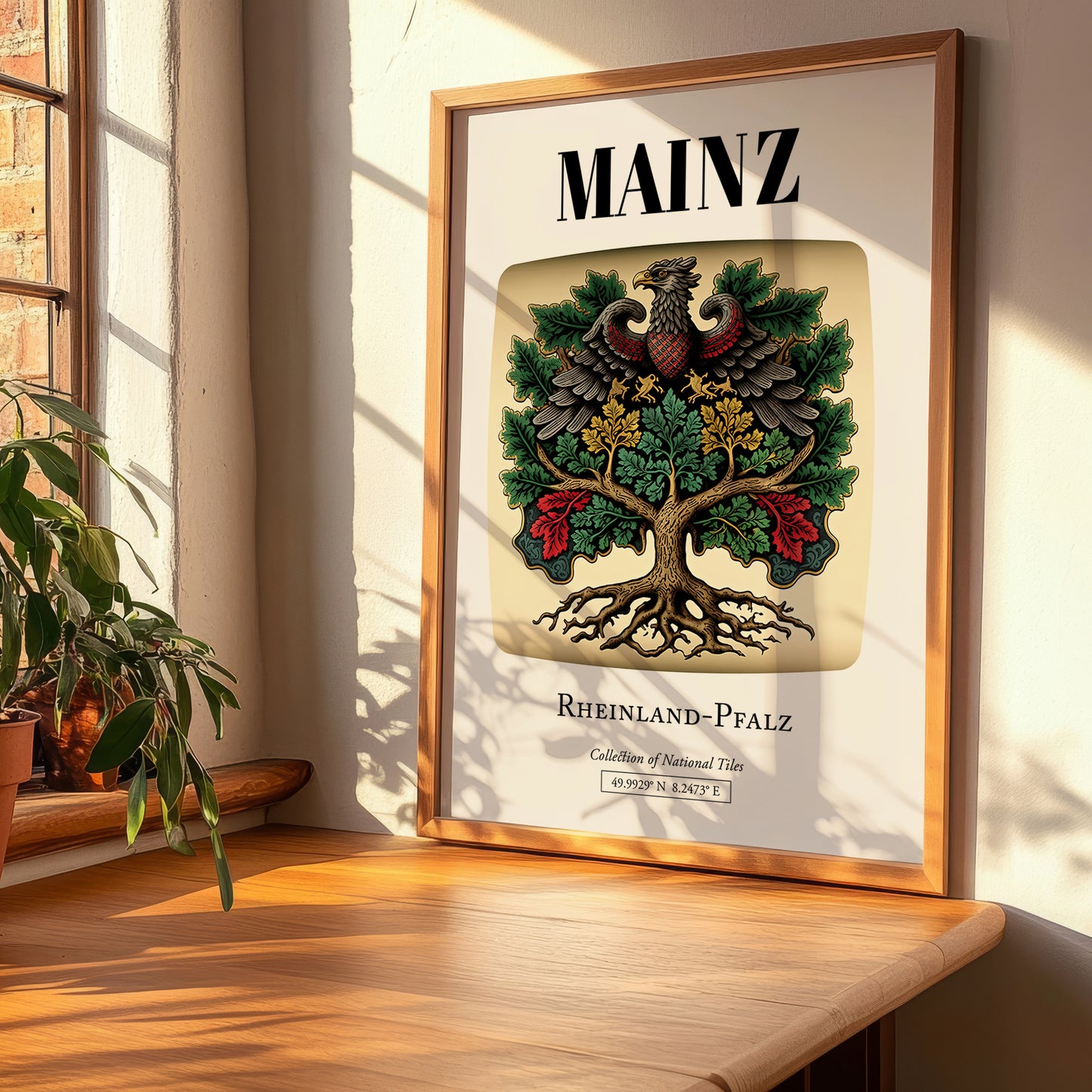 Mainz, Germany – Historic Cities Art Print, clean layout with no caption