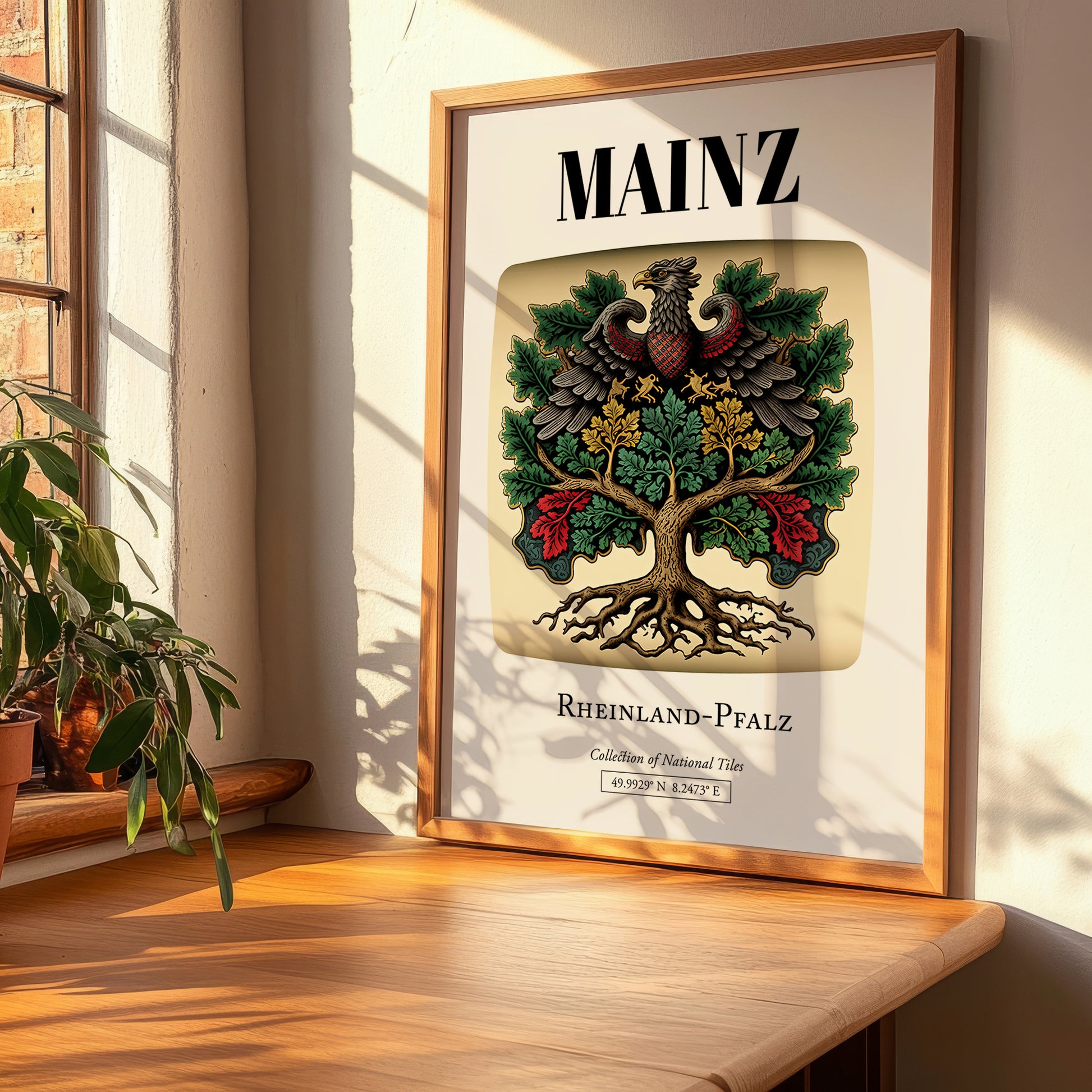 Mainz, Germany – Historic Cities Art Print, clean layout with no caption