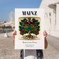 Mainz, Germany – Historic Cities Art Print, no-text version framed in wood