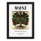 Mainz, Germany – Historic Cities Art Print, in sleek black frame